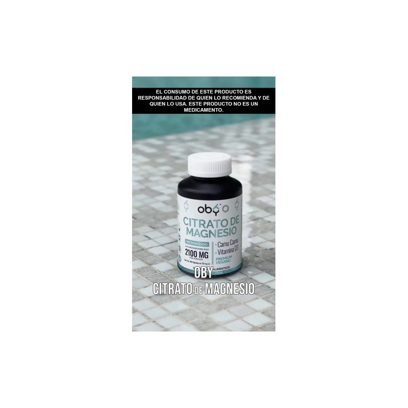 Citrato Magnesio Micronizado 2100mg Camu Vitamina Suplemento Alimenticio Oby Vitaminas