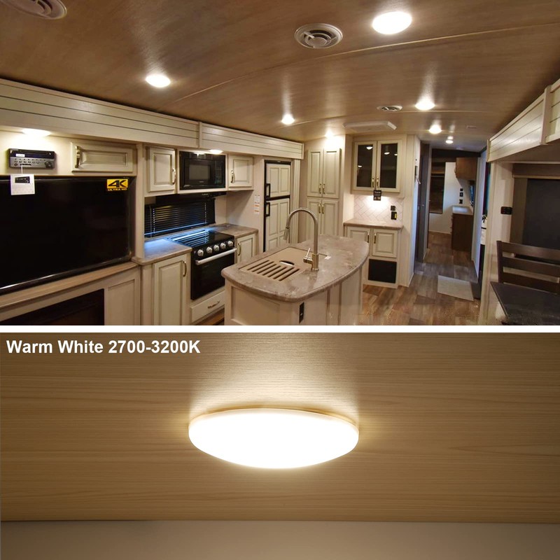 RVZONE 4.5 Inch RV LED Ceiling Puck Light RV Boat