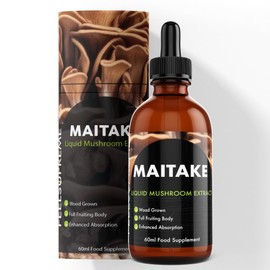Feel Supreme - Maitake Mushroom Liquid Extract - Antioxidant-Rich, Pure Maitake Mushroom Supplement - Immune System Booster, Energy Supplements - Non-GMO, 100% Natural, Natural Ingredients - 60ml