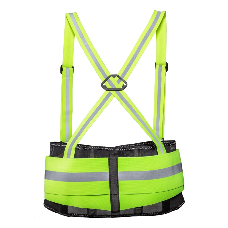 KNEETEK Hivis L Back Support Belt, Reflective Support Belt for