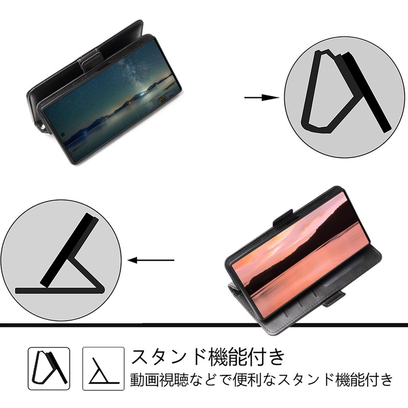 AQUOS R7 Case Notebook Type Small Bull Print Card Storage