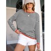 ANRABESS Womens Striped Sweaters Long Sleeve Top Crewneck Color Block