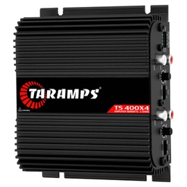 Taramps TS 400x4 Black with Automatic High Level Input 400 watts RMS 4 Channels Full Range Car Audio Amplifier RCA Input Class D 2 Bridged Channels Multichannel Amplifier System