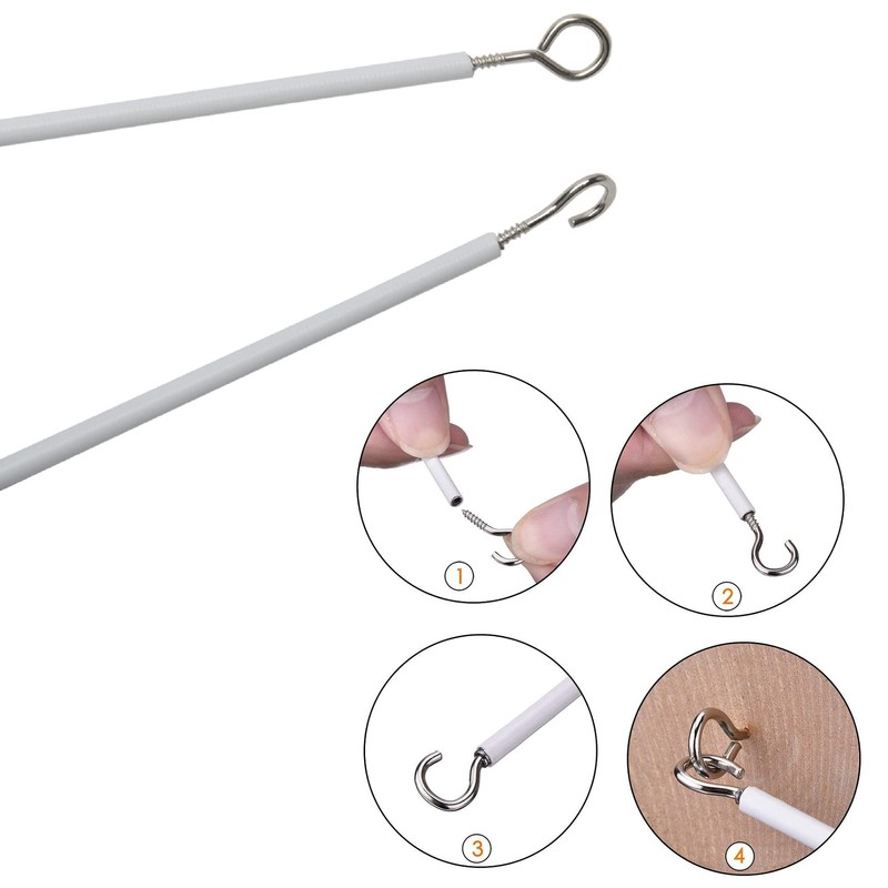 Xiaokeis Net Curtain Wire White Hanging Window Cord Cable Kit