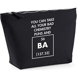 Hippowarehouse You can take all your bad chemistry puns and 56 BA printed make up cosmetic wash bag 18x19x9cm