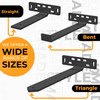 Hungsmart 4 x J Shelf Brackets with Lip (9.25"L x