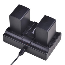 Batmax 2Pcs 2900mAh BP-828 Battery + Rapid LCD Dual Charger for Canon VIXIA HF G50, HF G60, HF G70, XA15, XA20, XA25, XA60, XA65, XA70, XA75,XA40, XA45, XA50, XA55, HFG30, HFG40, XA10, XA11 Cameras