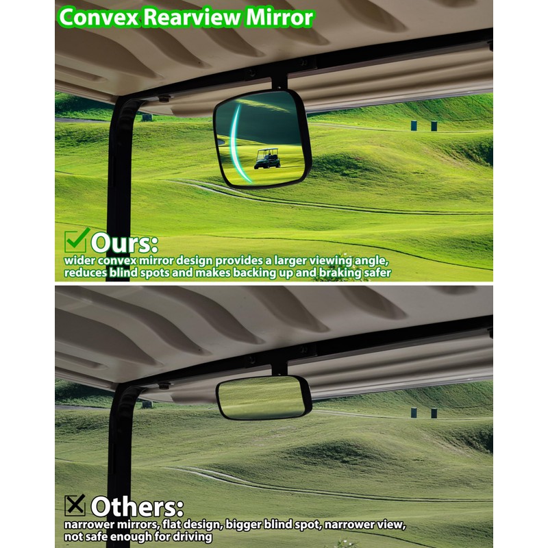 SLORIMOD Extra Wide Center Rear View Mirror for EZGO Golf