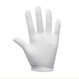 ANDSTON 12 Pairs of White Cotton Gloves Fabric Gloves White Care Cotton Gloves Comfortable and Breathable for Skin Care Jewellery Examination Daily Work etc.