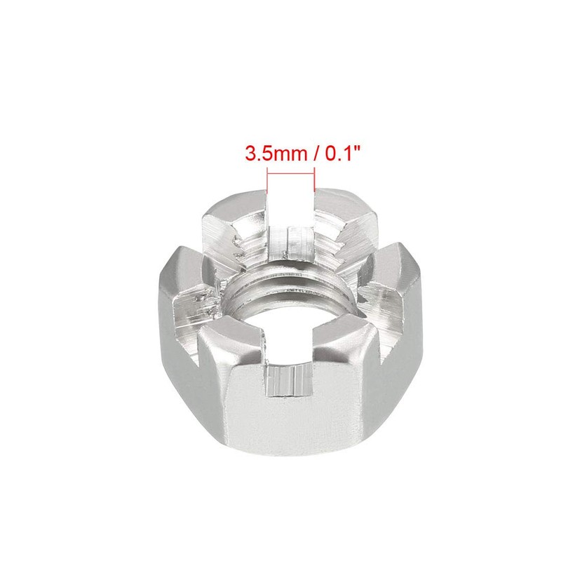 sourcing map M12 x 1.75mm Pitch 304 Stainless Steel Slotted