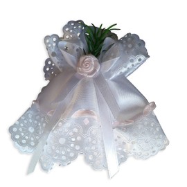 MaMeMi Manichetta Candele Battesimo e Comunione Rosa Ø 3–6 cm – Protezione Tropfschutz per Bambine | Decorazione Festiva per Candele da Cerimonia