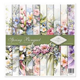ITD Collection - Scrapbooking package 12 x 12 inches, scrapbooking paper, decorative paper, decoupage, card making, paper size 310 x 320 mm (SLS-075 Spring Bouquet)