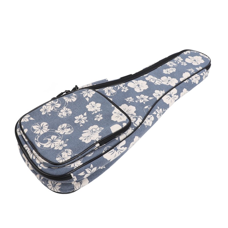 Ukulele Case Backpack Hawaiian Hibiscus Flower Pattern Thickened Ukulele Padded