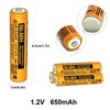 JAPUSOON 4 Pack NI-MH AAA Rechargeable Battery, 1.2v 650mAh AAA