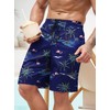 ERECT PEAK Mens Flamingo Swim Trunk Seaside Trunk Quick Dry