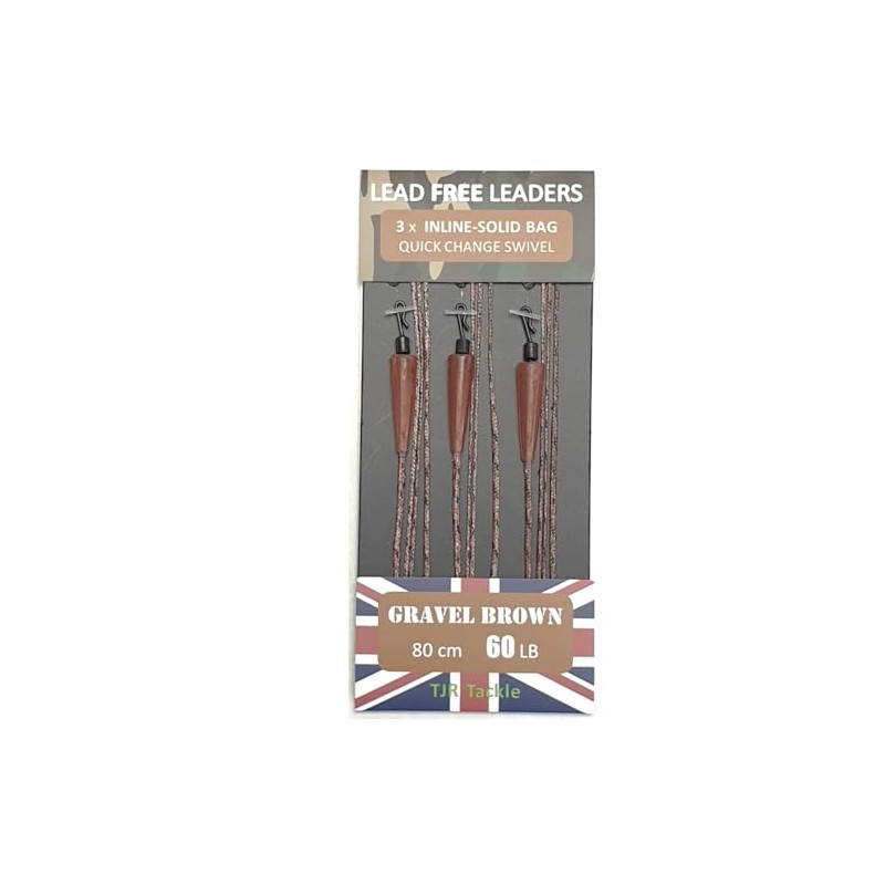 TJR Tackle Solid Bag Inline Leaders Lead Free Quick Change