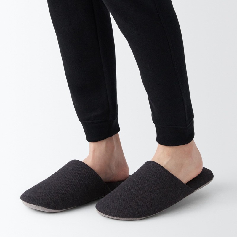 [MUJI 84774287] Slippers Washable Foot Slippers Dark Gray 23.5 cm