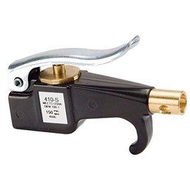 Parker 410-S Industrial Blow Gun, Controlled Pressure, Epoxy Coated Zinc, OSHA, Lever, 1/4"