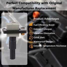 UF480 OEM Ignition Coil - Compatible with Subaru 2002 2003 2004 2005 Impreza WRX, WRX Wagon - H4 2.0L Engines - Replaces # 22433AA561 22433AA560