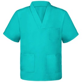 Doctor Nurse Scrubs, Kids Role Play Doctor Costume With Realistic Accessories for Boys Girls Ages 3-12(Doctor Scrubs, Light Green/3-4T)