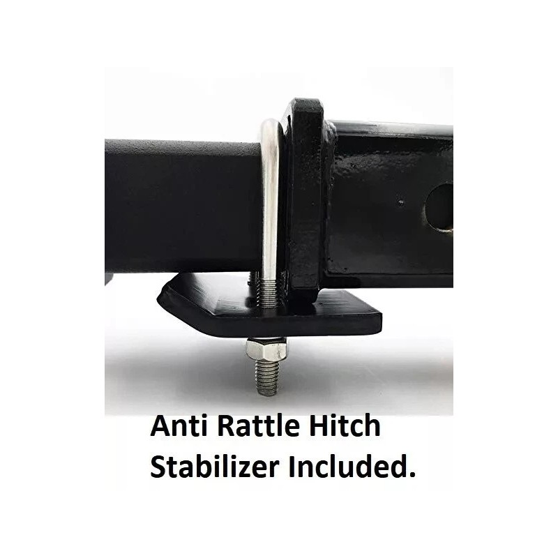 AZONECAR 30" Polished Chrome Tow Hitch Step Bar-3" Round Curved