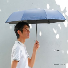 VITAFELICE vnsz-586z Women's Folding Parasol (Wood Handle/Ribs: 21.7 inches (55 cm), blue