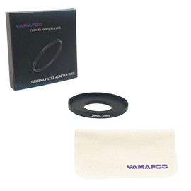 YAMAFOO 28mm to 49mm Step-Up Ring/Step Down Rings Filter Adapter for All Brands UV ND CPL Metal Ring Step-Up Rings Adapter Filter,Black (28-49)