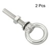 sourcing map M4 3/16"x0.98" Stainless Steel Eye Bolts Threaded Screw