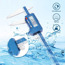 Dasqua 0-12''/0-300mm Digital Caliper Measuring Tool IP54 Stainless Steel Micrometer Auto-Off Feature
