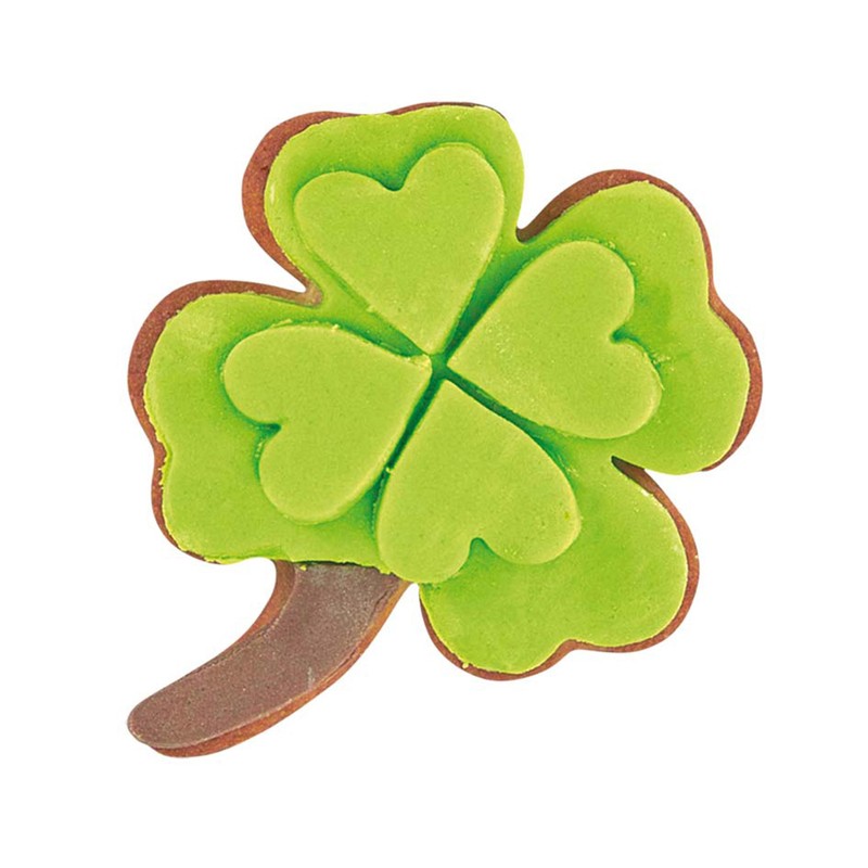 Staedter Four-leafed Clover Cookie Cutter, 7 cm, Stainless Steel Silver,