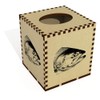 Square 'Salmon Fish Head' Wooden Tissue Box Cover (TB00065540)