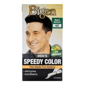 Tinte Permanente Bigen Men Speedy Color 102 Negro Natural Sin Amoníaco Cabello