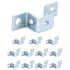 QWORK Steel Electrogalvanized U-Shaped Strut Connector Brackets, 5 Hole Design,