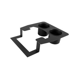 Metal Center Console Cup Holder Fits for Chevy Silverado 1500 C1500 1995-1999, Heavy-Duty Dual Drink Holder, Black Powder Coated Cupholder