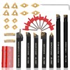 Indexable Lathe Turning Tool 21Pcs Kit 1/2'' 12mm Shank 7