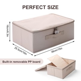 Toy Lock Box, Lockable Toy Storage Organizer Case, Large Toy Storage 15 x 10 x 6.3 Inches, Adult Toy Box with Lock, Discreet Lockable Boxes for Women and Men