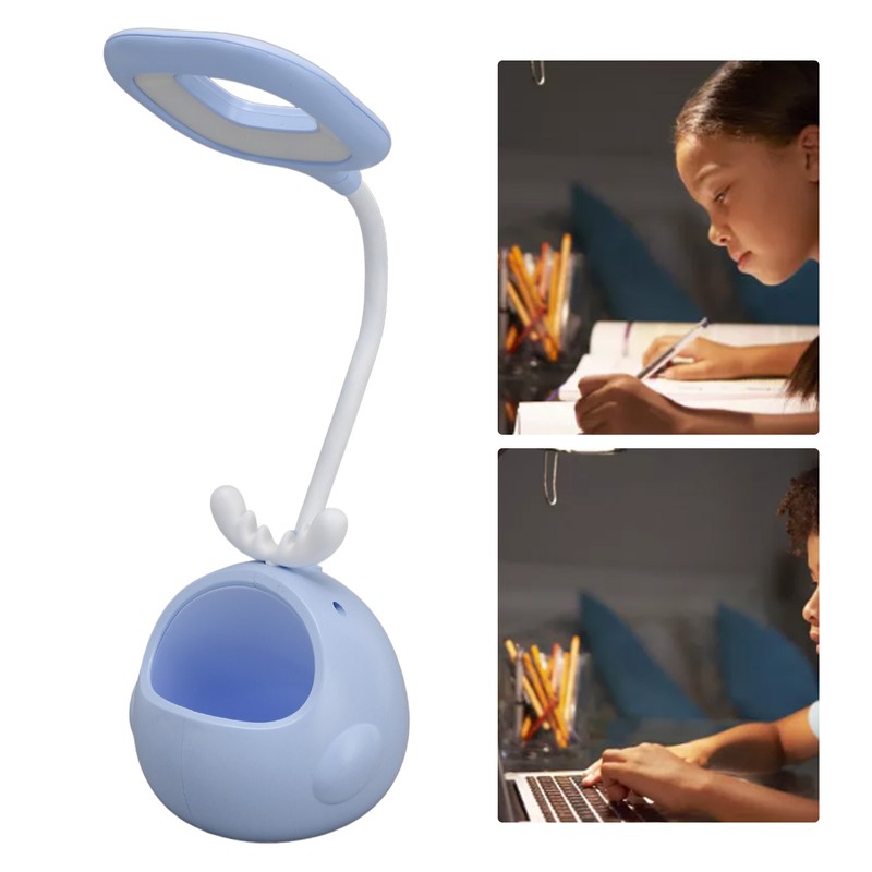 LED Desk Lamp Eye Protection Gentle Uniform Lighting Flexible Hose