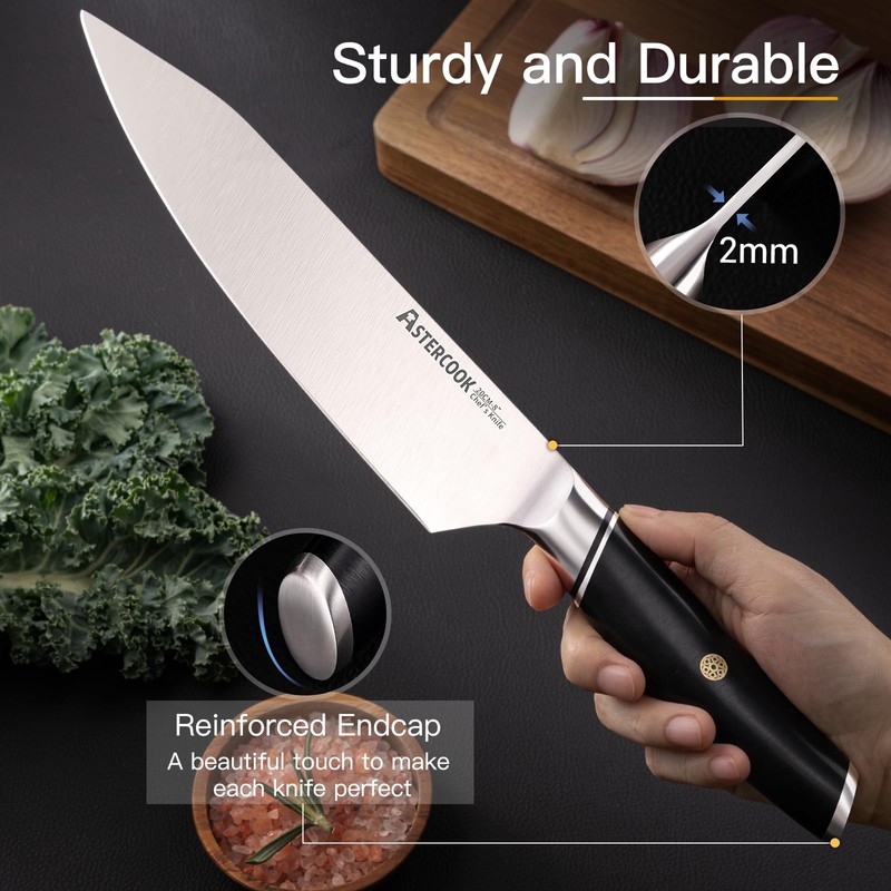Astercook Chef Knife, 8 Inch Professional Kitchen Chef Knife, ABS
