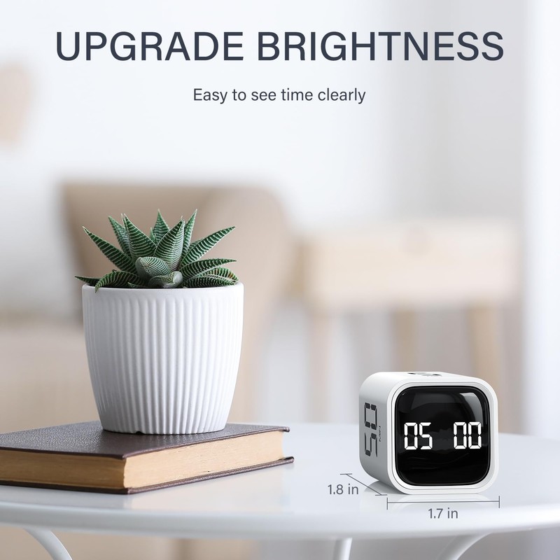 Rotating Pomodoro Timer 5, 25, 10 50 Minutes Preset, Desk