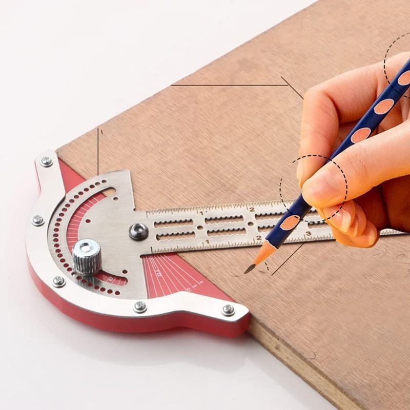 Smgda Protractor, Angle Ruler, 7.9 inches (20 cm), 12.6 inches