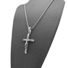NYFASHION101 Crucifix Jesus on Rugged Cross Pendant Pendant with 3mm