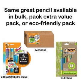 BIC MP11 Xtra-Life Mechanical Pencil, 0.7mm, Clear, Dozen