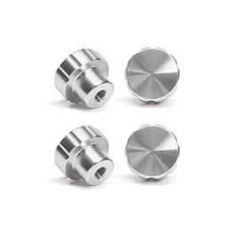 WeatherTech 4-Pack of Solid Billet Aluminum Knobs for CupFone - Silver