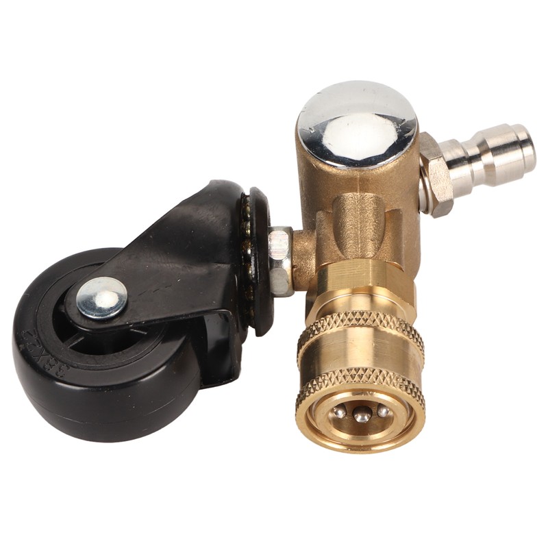 Undercarriage Cleaner Swivel Wheel with 1/4in Quick Connector Brass Pressure