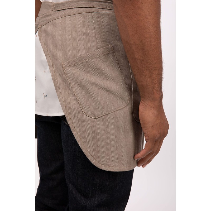 Chef Works Unisex Seattle Half Bistro Apron, Taupe, One Size