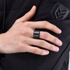 King Will Black-15mm Basic Wedding Ring For Men with Brushed