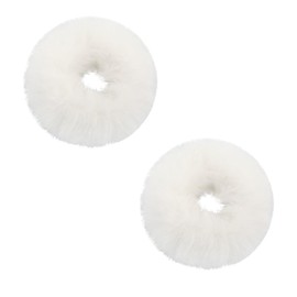 Samcos Scrunchie Hair Decoration Hair Elastic 2PCS Hairband Hair Accessory Adult Hair Decoration Volume Hair Elastic Fur Fur Ball Scrunchie Set