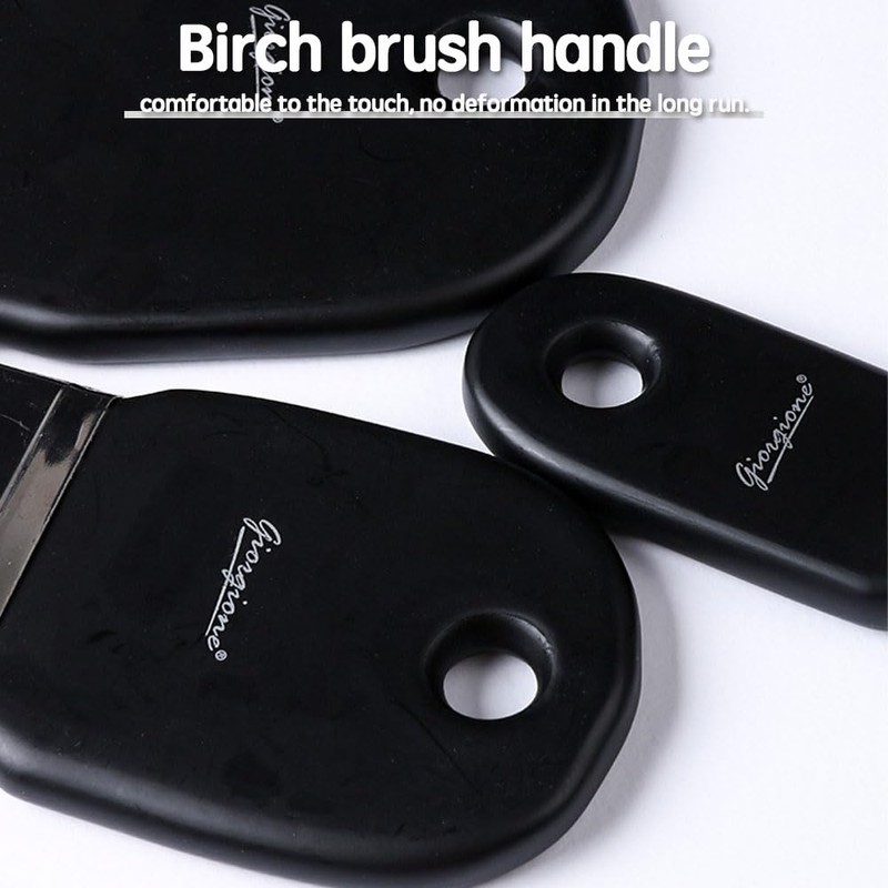 DOGGER Flat Paddle Paint BrushSet Short Handle Paint Brushes for