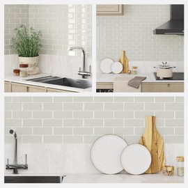 Yoillione Peel and Stick Backsplash for Kitchen: Self Adhesive Wall Tiles for Bathroom - 10 Sheets Vinyl Back Splash Tile Waterproof Light Coffee