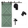 TSMST 8ft Ceiling Mount Sliding Barn Door Hardware fit 48"